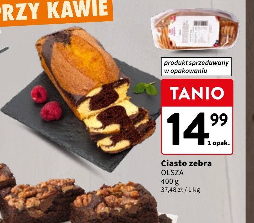 Ciasto zebra Olsza promocja w Intermarche