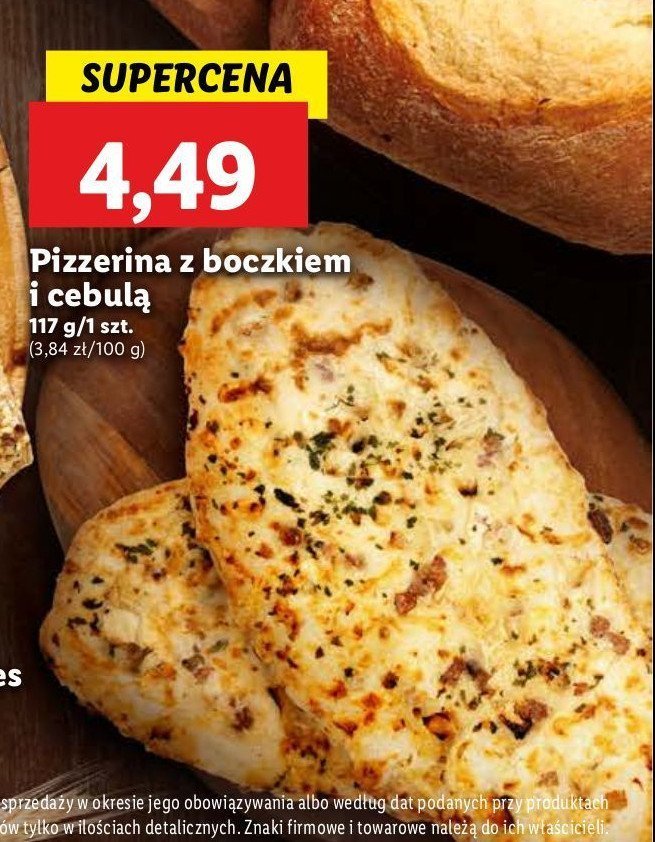 Pizzerina z boczkiem i cebulą promocja