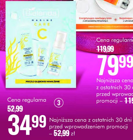 Zestaw w pudełku energy boost: krem z witaminą c 50 ml + maseczka z witaminą c 70 ml Bielenda promocja