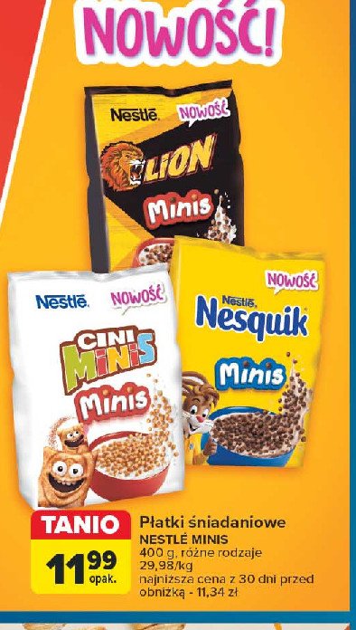 Płatki śniadaniowe minis Lion promocja