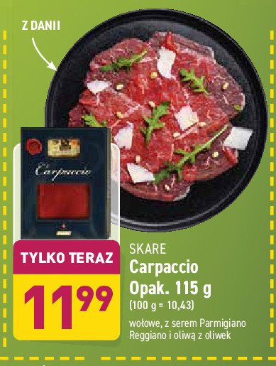 Carpaccio z serem parmigiano reggano Skare promocja