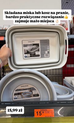 Kosz na pranie składany  promocja w Biedronka