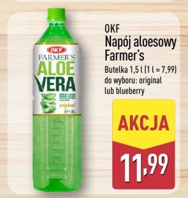 Napój aloesowy Farmer's blueberry OKF promocja w Aldi