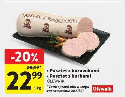 Pasztet z borowikamami OLEWNIK promocja w Intermarche