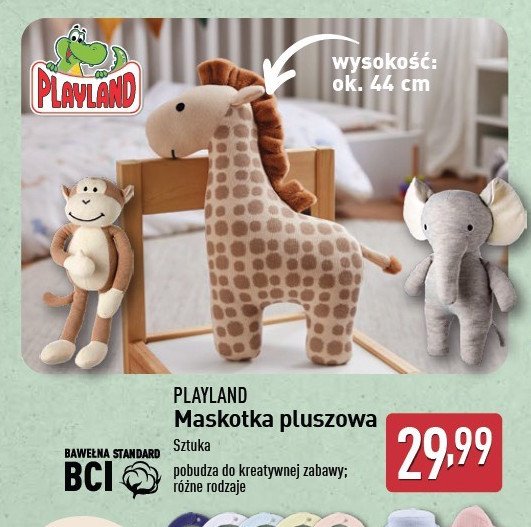 Maskotka 44 cm Playland promocja w Aldi