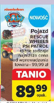 Pojazd rescue wheels psi patrol promocja w Carrefour Market