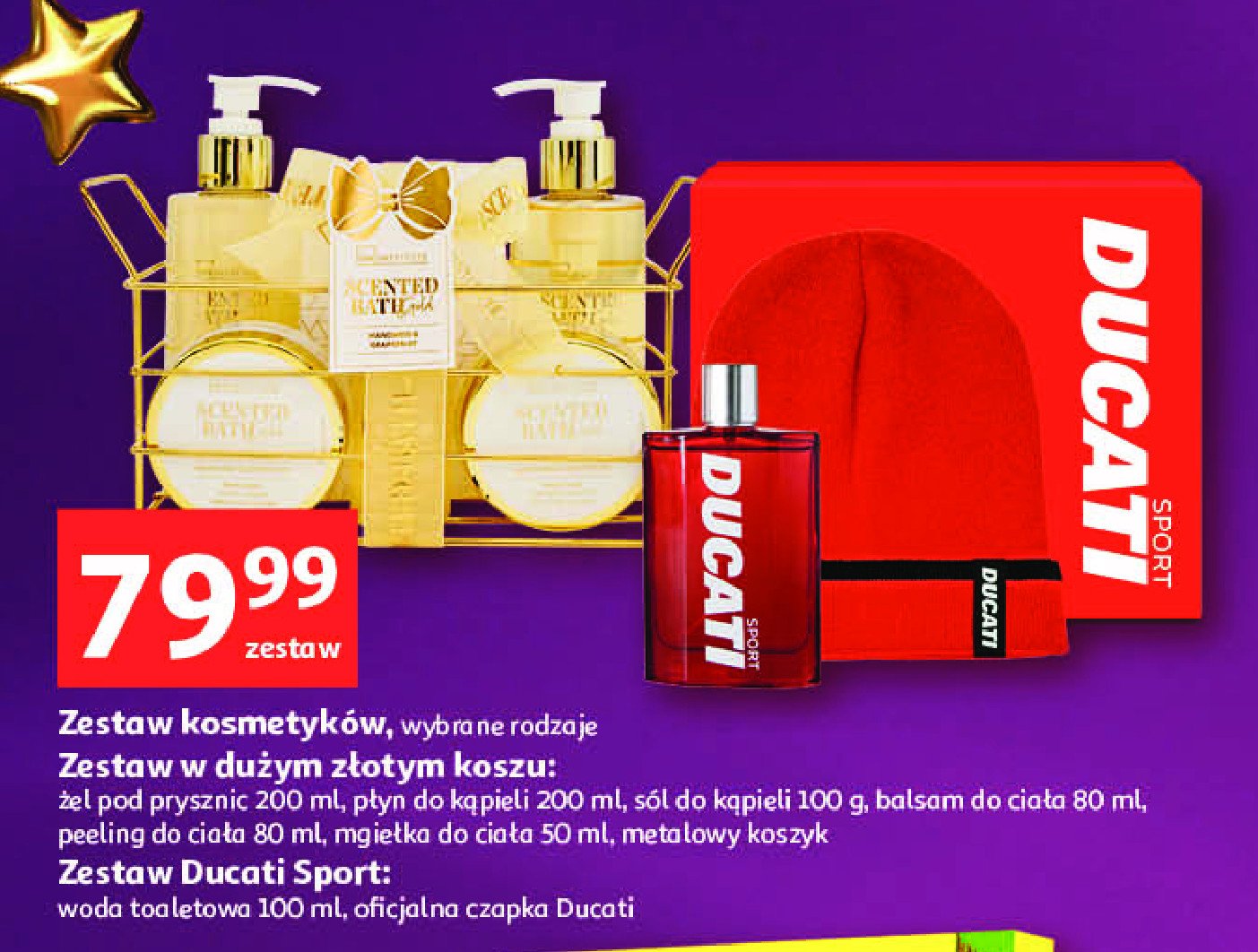 Zestaw w pudełku:woda toaletowa 100 ml + czapka Ducati sport promocja