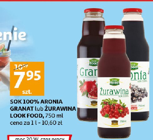 Sok z granatu 100% Look food promocja