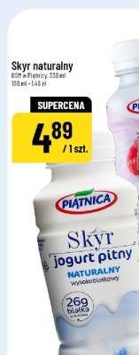 Jogurt pitny Skyr naturalny Piątnica promocja w POLOmarket
