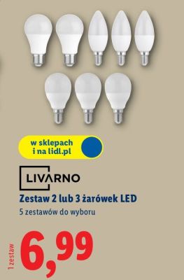 Zestaw 2 lub 3 żarówek LED Livarno, 5 zestawów do wyboru promocja w Lidl