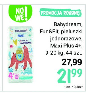 Pieluszki dla dzieci maxi plus Babydream fun&fit promocja