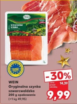 Oryginalna szynka szwarcwaldzka 200 g promocja w Kaufland