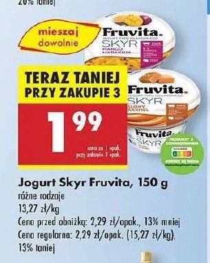 Jogurt słony karmel Fruvita skyr promocja