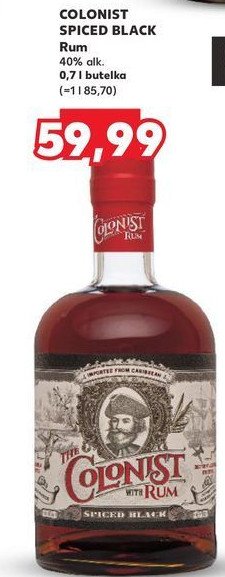 Rum The colonist rum dark promocja w Kaufland