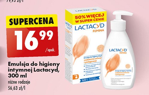 Emulsja do higieny intymnej Lactacyd femina promocja w Biedronka
