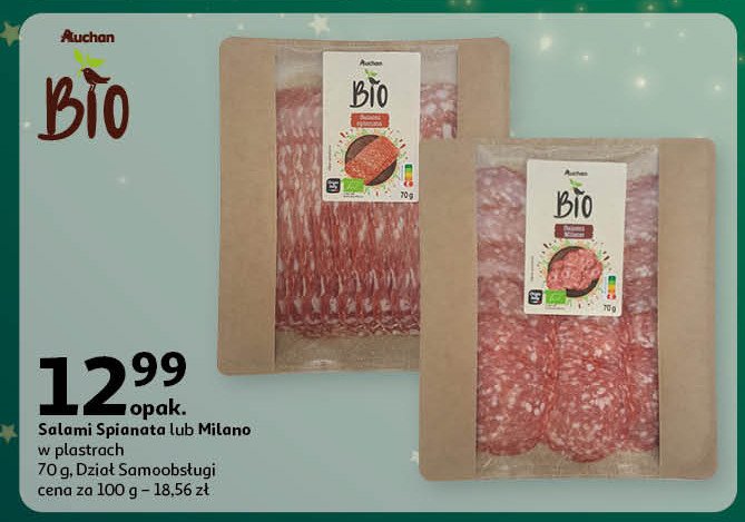 Salami spinata Auchan bio promocja