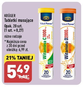 Tabletki musujące witamina d 2000 Kruger promocja