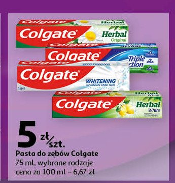 Pasta do zębów original Colgate herbal promocja