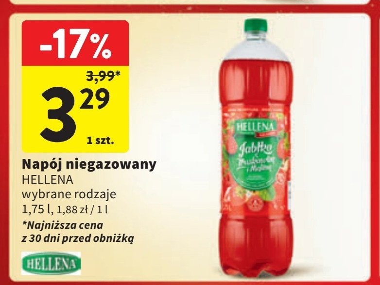 Napój jabłko truskawka malina Hellena promocja