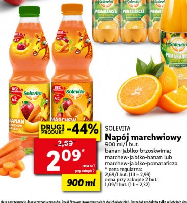 Napój marchew-jabłko-pomarańcza Solevita promocja
