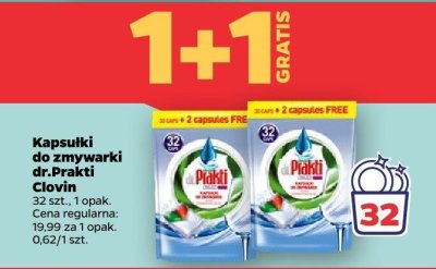 Kapsułki do zmywarki dr.Prakti Clovin 1+1 gratis promocja w Netto