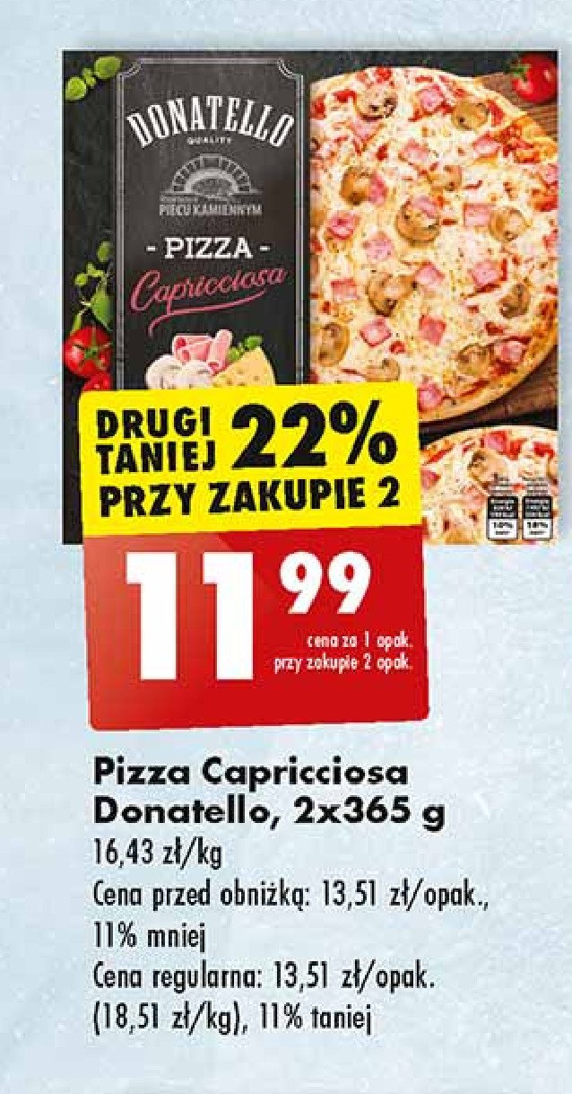 Pizza capricciosa Donatello pizza promocja
