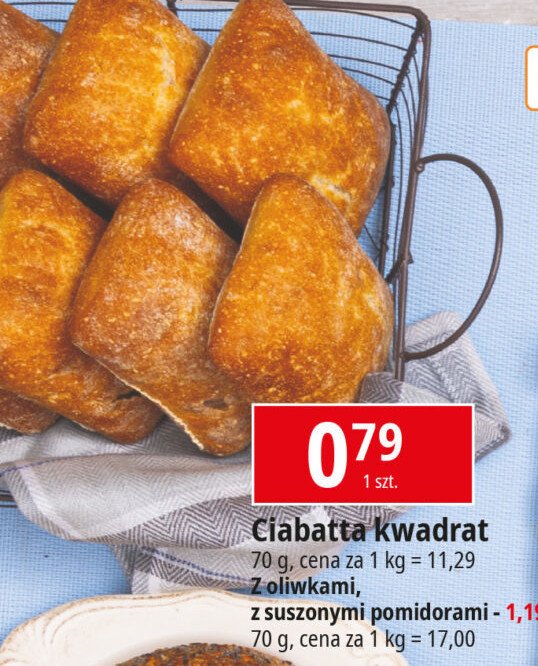 Ciabatta kwadratowa promocja