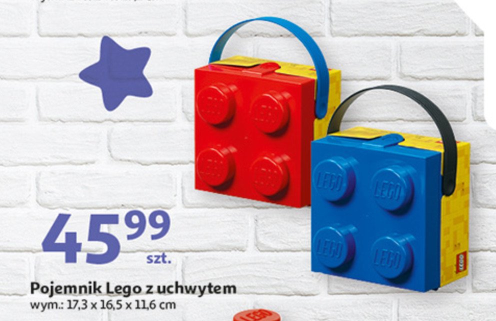 Pojemnik z uchwytem 17.3 x 16.5 x 11.6 cm Lego promocja