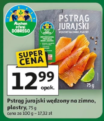 Pstrąg jurajski wędzony na zimno, plastry Auchan Najlepiej z Polskiego promocja w Auchan