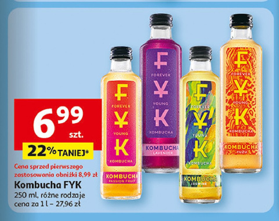 Kombucha yuzu Fyk promocja w Auchan