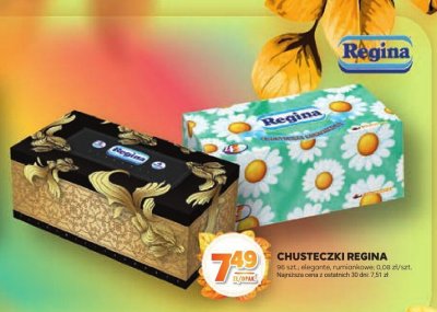 Chusteczki Regina eleganckie, rumiankowe promocja w Stokrotka