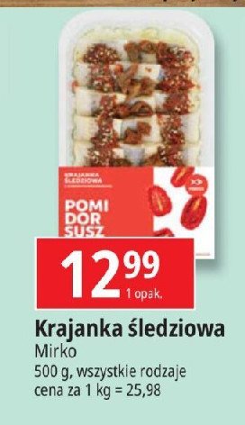 Krajanka śledziowa z suszonymi pomidorami Mirko promocja w Leclerc