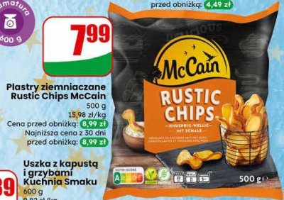 Plastry ziemniaczane Rustic Chips McCain promocja w Dino