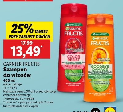 Szampon do w艂os贸w Garnier fructis goodbye damage promocja