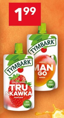 Mus Tymbark truskawka-jabłko-banan-marchew, mango-jabłko-banan 120 g promocja w LEWIATAN