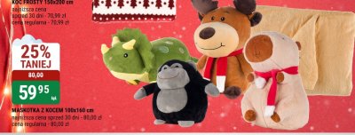 Maskotka z kocem 100x160 cm promocja w bi1