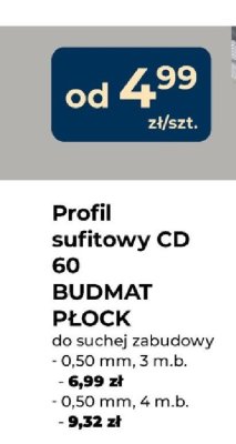 Profil sufitowy CD 60 3 mb promocja w PSB Mrówka