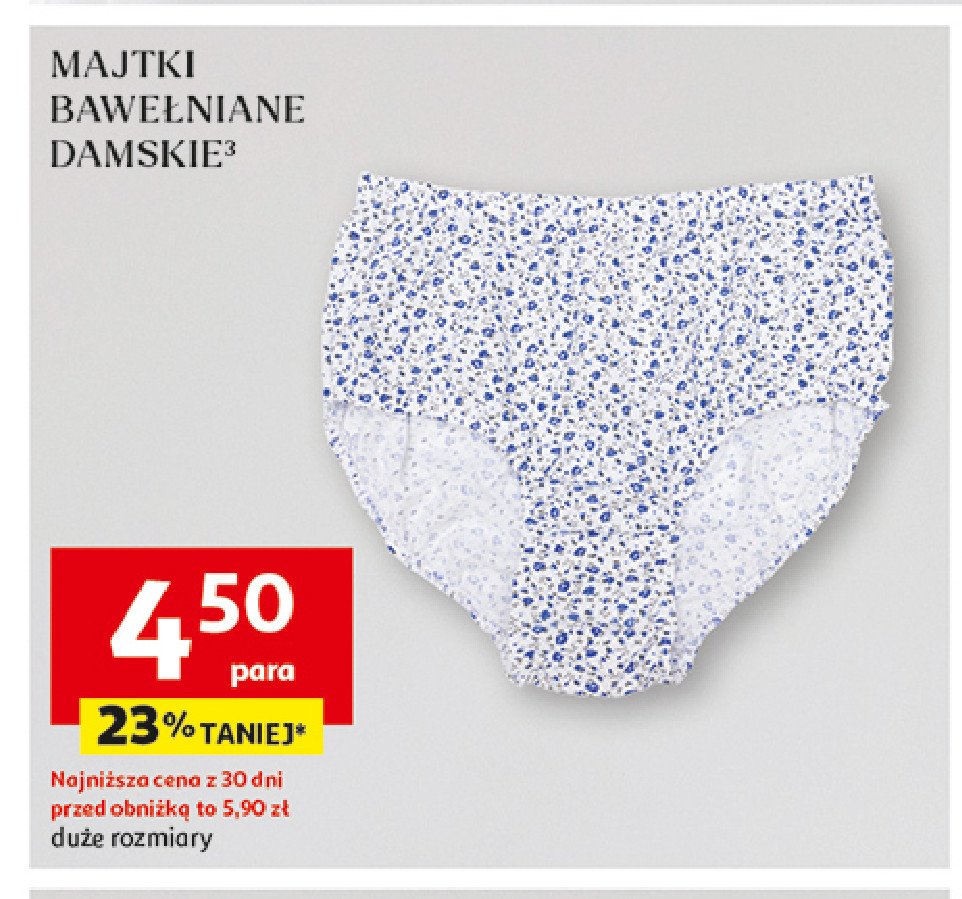 Majtki damskie bawełna promocja w Auchan