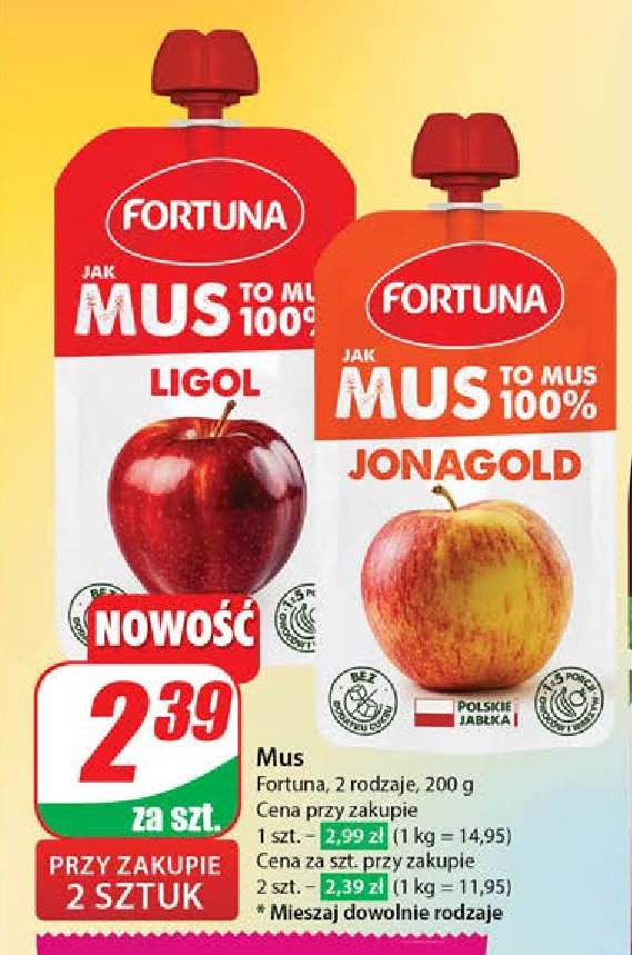 Mus ligol Fortuna promocja w Dino