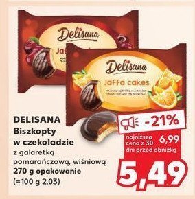 Biszkopty z galaretką wiśniową Delisana promocja