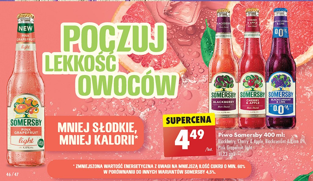 Piwo Somersby blackcurrant & lime promocja