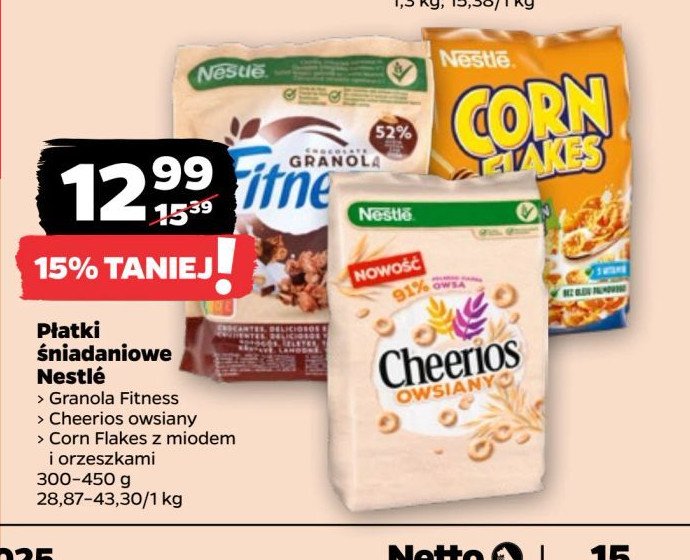 Płatki granola z czekoladą Nestle fitness promocja