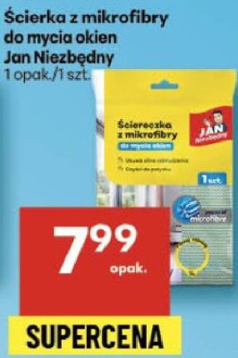 Ścierka z mikrofibry do mycia okien Jan Niezbędny promocja w Delikatesy Centrum