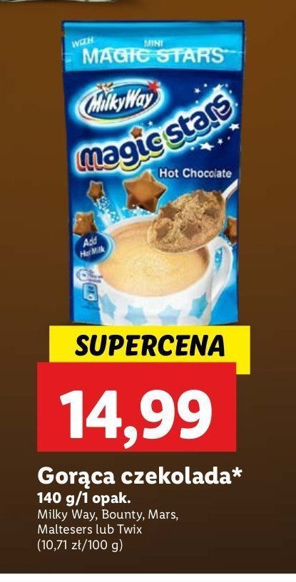 Czekolada do picia Milky way magic stars promocja