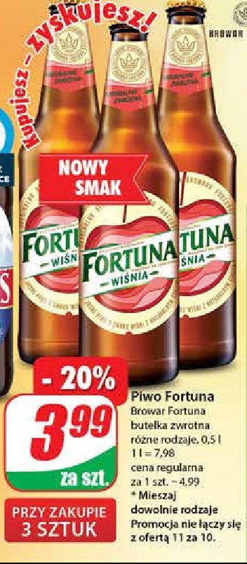 Piwo Fortuna wiśniowa Browar fortuna promocja