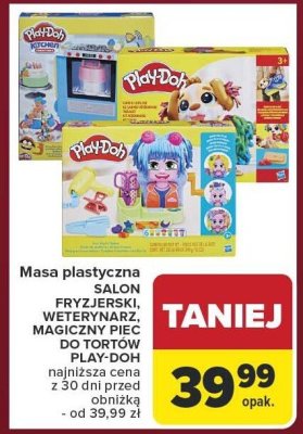 Masa plastyczna SALON FRYZJERSKI, WETERYNARZ, MAGICZNY PIEC DO TORTÓW PLAY-DOH promocja w Carrefour