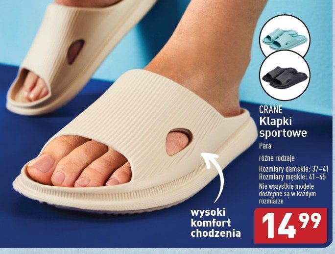 Klapki sportowe 41-45 CRANE promocja