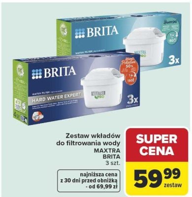 Zestaw wkładów do filtrowania wody MAXTRA 3 szt. promocja w Carrefour
