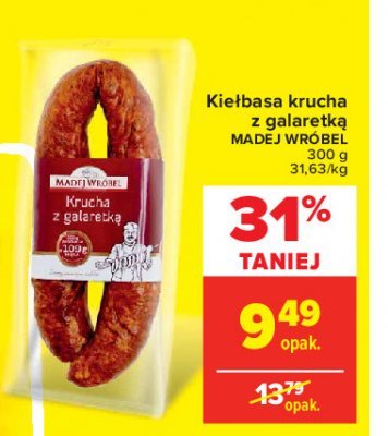 Kiełbasa krucha z galaretką Madej & wróbel promocja