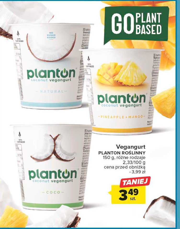 Jogurt naturalny Planton (żywność) promocja